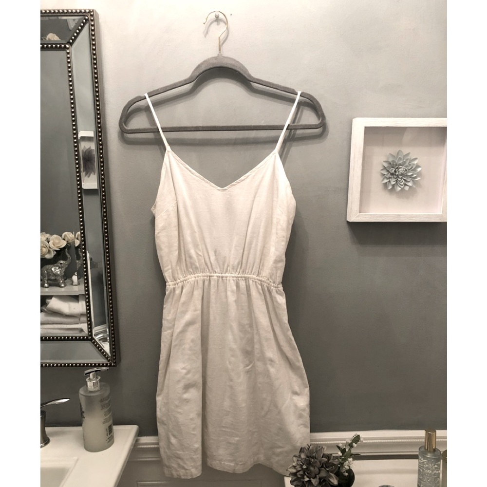 J. Crew White Spaghetti Strap Mini Dress